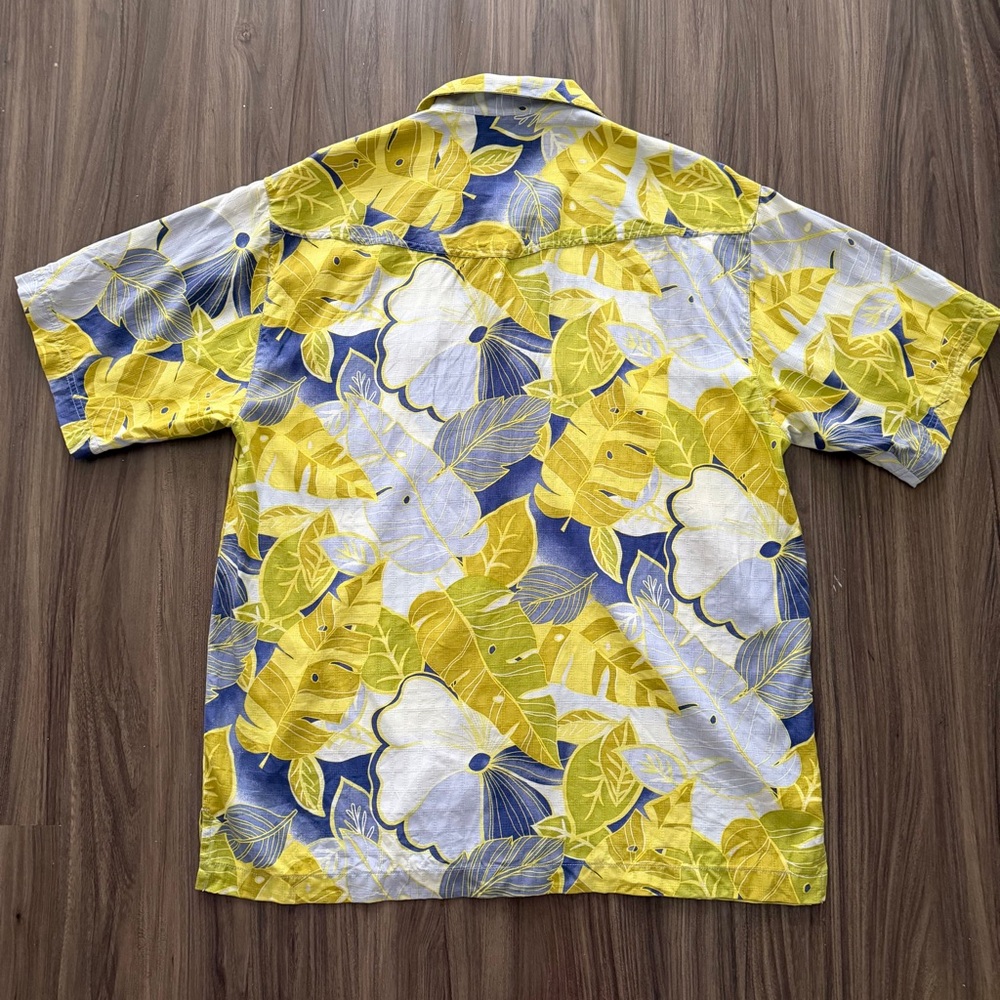 Tommy Bahama Hawaiian Leaf Relax Short Sleeve 100% Silk Shirt Men’s Medium - Picture 3 of 3